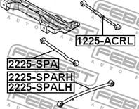 FEBEST 2225-SPARH Тяга KIA SHUMA II/SEPHIA II/MENTOR II/SPECTRA 97-04 зад.прав.продол.