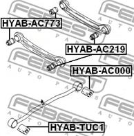 С/блок заднего продольного рычага LACETTI/ACCENT/ELANTRA/MATRIX/TUCSON/SPORTAGE передний