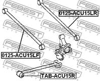 TAB-ACU15R САЙЛЕНТБЛОК ЗАДНЕЙ ПРОДОЛЬНОЙ ТЯГИ TOYOTA KLUGER 