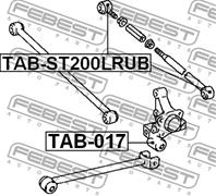 FEBEST TAB-ST200LRUB Сайлентблок рычага TOYOTA CAMRY 96-01/CARINA E 92-97 зад.подв.