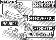 Рычаг пер лев верхн NP300 D22