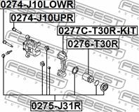 FEBEST 0275-J31R Рем. к-кт. суппорта NISSAN X-TRAIL 01-07 зад.