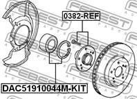 Dac51910044m-kit подшипник ступ.передн. honda cr-v re3/re4 07&gt (51x91x44)