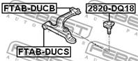 FEBEST FTAB-DUCB Сайлентблок рычага FIAT DUCATO RESTYL. 01-06 пер.подв.задн.