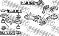 HAB016_сайлентблок редуктора заднего моста передни