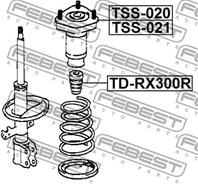 Отбойник lex rx300/330/350 mcu35/mcu38 4wd 03-06/rx400h mhu38 4wd 05-08