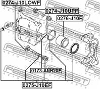 FEBEST 0274-J10LOWF Втулка направляющая суппорта NISSAN QASHQAI/X-TRAIL 07- пер.