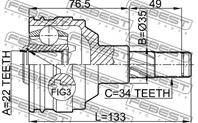 FEBEST 1111-NEX ШРУС DAEWOO NEXIA 1.5 95-внутр.