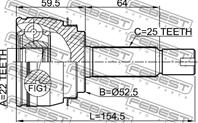 ШРУС HYUNDAI SOLARIS/KIA RIO III 10- нар.