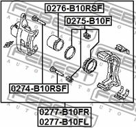 FEBEST 0275-B10F Рем. к-кт суппорта NISSAN ALMERA CLASSIC 06- пер.