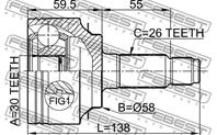 FEBEST 0310-FD ШРУС HONDA CIVIC 1.4-2.0 06-12 нар.