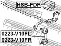 FEBEST HSB-FDF Втулка стабилизатора HONDA CIVIC 06- пер.подв.