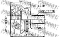 Р/к-т шруса наруж. 27x57x36 VOLVO V70 II 00-08