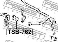 FEBEST TSB-762 Втулка стабилизатора TOYOTA CALDINA 92-97/LEXUS RX300 98-03 зад. 15мм