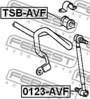 FEBEST TSB-AVF Втулка стабилизатора TOYOTA AVENSIS 03-08 пер.подв.