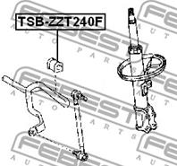 FEBEST TSB-ZZT240F Втулка стабилизатора TOYOTA COROLLA VERSO 23мм. 04-09