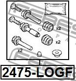 FEBEST 2475-LOGF Рем.к-т суппорта RENAULT LOGAN переднего компл.