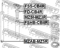 FSSCB4R_опора амортизатора заднего! Volvo S40/V50