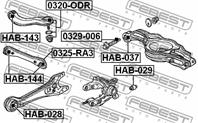 HAB-029_сайлентблок зад. амортизатора! Honda Lege