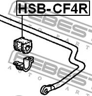 Втулка зад.стабил.HONDA ACCORD CF3/CF4/CF5/CL1/CL3 1998-2002 D15