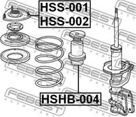 FEBEST HSS-001 Опора амортизатора HONDA CIVIC 01-06 передн. прав.