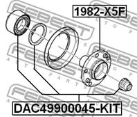 FEBEST DAC49900045-KIT Подшипник ступ.BMW X5(E53)/X3(E83)/E90 xi/E60 xi пер.