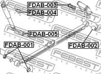 FDAB004_сайлентблок заднего амортизатора!Ford Tra