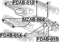 С/блок заднего продольного рычага FORD MONDEO III (2000-2007) ЗАДНИЙ