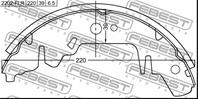 Барабанные тормозные колодки 2202FLR от фирмы FEBEST