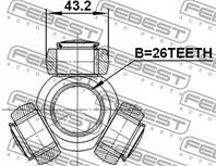 FEBEST 2716-S80T Трипоид