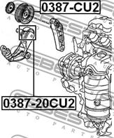 FEBEST 0387-CU2 Ролик ремня приводного HONDA ACCORD/CIVIC/CR-V 1.8/2.0 01-