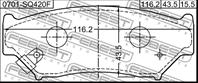 Колодки пер suz grand vitara/escudo sq416/sq420/sq