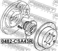 FEBEST 0482-CSA43R Подшипник ступ.MITSUBISHI LANCER 03-08 зад. 4отверстия