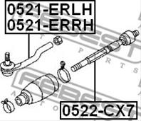 Нак.рул.тяги лев.MAZDA CX-7 ER 2006-2012