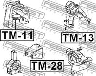 Опора двигателя TOYOTA COROLLA 00-08 задн.