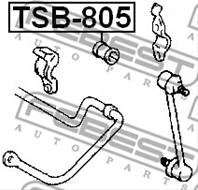 FEBEST TSB-805 Втулка стабилизатора LEXUS RX300/RX330 -08 зад.подв.