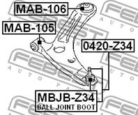 [0420Z34] Febest Опора шаровая