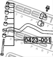 FEBEST 0423-001 Тяга стабилизатора MITSUBISHI LANCER 95-09 пер.подв.