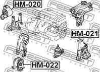 Опора двигателя правая honda accord cf3/cf4/cf5/cl1/cl3 98-02 (mt) hm-020