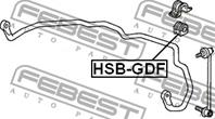 FEBEST HSB-GDF Втулка стабилизатора HONDA JAZZ/FIT 02-08 пер. 22мм