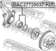 FEBEST DAC37720037-KIT Подшипник ступ.RENAULT LOGAN/MEGANE передний без АБС