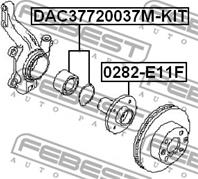 FEBEST DAC37720037M-KIT Подшипник ступ.RENAULT LOGAN/MEGANE II/NISSAN MICRA/NOTE пер.