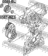 Ролик MAZDA 2/3 1.8/2.0/2.3 02-приводного ремня