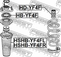 Подшипник опоры амортизатора honda pilot yf4 2009- hb-yf4f