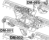 FEBEST DM-002 Опора двигателя DAEWOO LANOS/NEXIA лев.