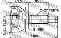  1210-006 ШРУС HYUNDAI SONATA EF 99-01