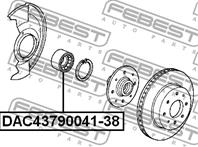 FEBEST DAC43790041-38 Подшипник ступ.HONDA CIVIC 91-01/HR-V 98-05 пер.