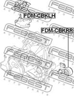 Опора двигателя левая ford fiesta/fusion (cbk) 2001-2008 fdm-cbklh