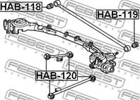 FEBEST HAB-120 Сайлентблок тяги HONDA HR-V 98-05 зад.подв.