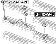 FEBEST FSB-CA2F Втулка стабилизатора FORD MONDEO 07-/S-MAX/GALAXY 06-пер.